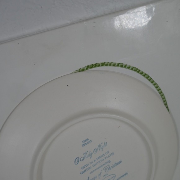 Vernon Metlox Xmas Plate 1975 Songs of Christmas O Holy Night 8.5 inch Vintage - Picture 8 of 9